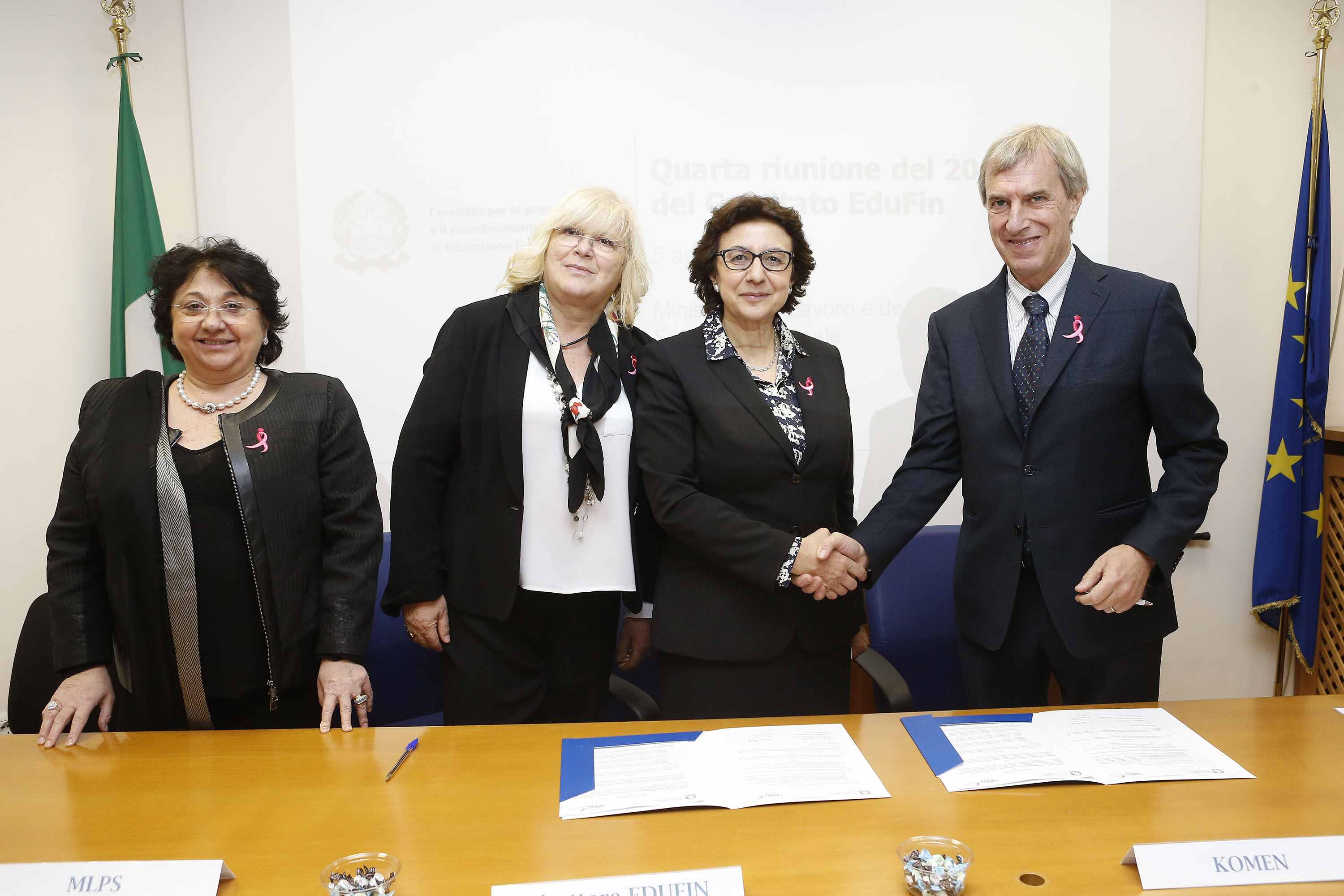 Il Comitato Edufin e Associazione Susan G. Komen Italia